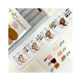 Набор Copic Sketch "Skin Tones" 6 маркеров (телесные) в пластиковом пенале