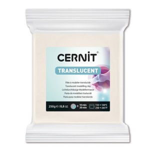 Полимерный моделин Cernit "Translucent" #005 прозрачный белый, 250 гр