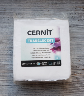 Глина запекаемая Cernit "Translucent" 005 white/ белый, 250гр