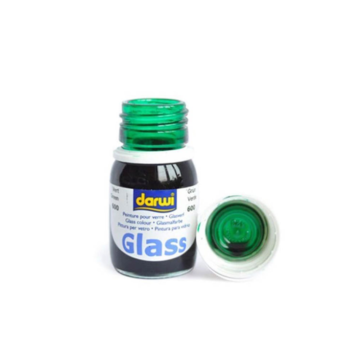 Краска акриловая по стеклу Darwi "Glass" 600 green (Зеленая), 30 мл (0700030600)