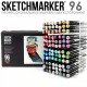 Набор Sketchmarker BRUSH "BASIC 3" 96 маркеров в пластиковом боксе