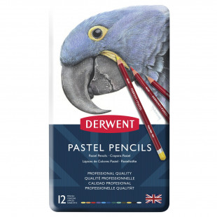 Набор пастельных карандашей Derwent "Pastel" 12 цветов в металлическом пенале