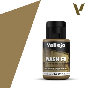 Тонирующая жидкость Vallejo "Wash Fx" 76.520 Dark Khaki Green, 35 мл (V-76520)