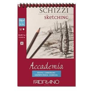 Альбом для графики Fabriano "Accademia" 21x29,7см, 50л, 120гр/м², мелкозернистая (44122129)
