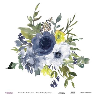 Рисовая декупажная карта Cadence "Watercolor flower" 60х60см, WFC-013