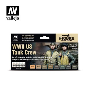 Набор Vallejo Figure "WWII US Tank Crew" 70.186, 8 красок по 17 мл