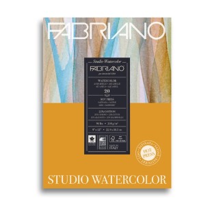 Блок для акварели Fabriano "Watercolour" 22,9x30,5см, 20л, 200гр/м² (Hot pressed)