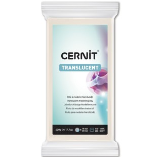 Полимерный моделин Cernit "Translucent" #005 прозрачный белый, 500 гр