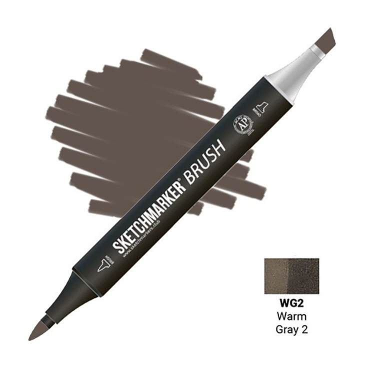 Маркер SketchMarker "Brush" WG2 Теплый серый 2