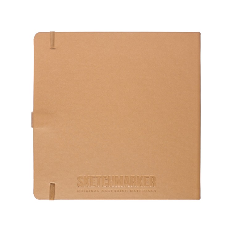 Блокнот для зарисовок Sketchmarker 20x20см, 140г/м2, 80л, твердая обложка Капучино