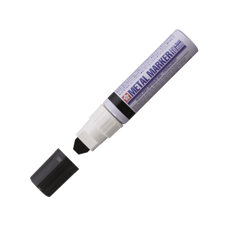 Маркер по металлу Sakura "Metal" 10мм экстра толстый стержень, Черный