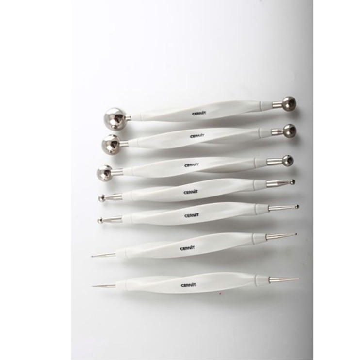 Стек металлический с шариками "Cernit" двухсторонний, 11мм/19 мм