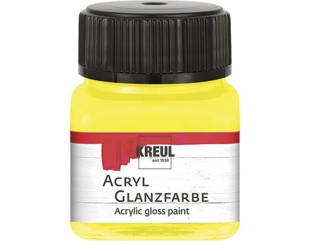 Акрил глянцевый Kreul "Acryl Glanzfarbe" 79202 Yellow (светло-желтая), 20 мл