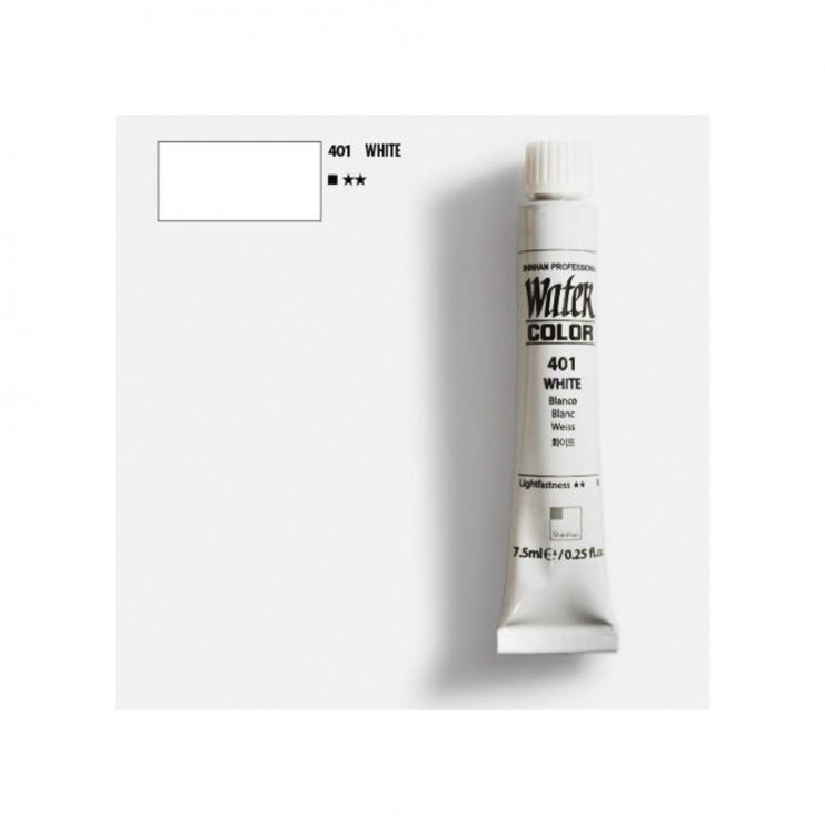 Акварельная краска ShinHan "Water Color Pro" №401 белый /7,5мл