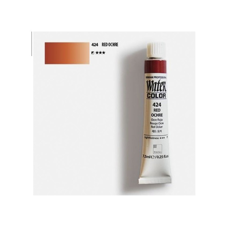 Краска акварельная ShinHan "Water Color Pro" 424 охра красная /12мл