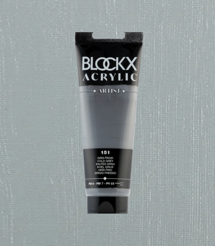 Акрил Blockx Artist №151 Cold grey/ Серый холодный, 250мл