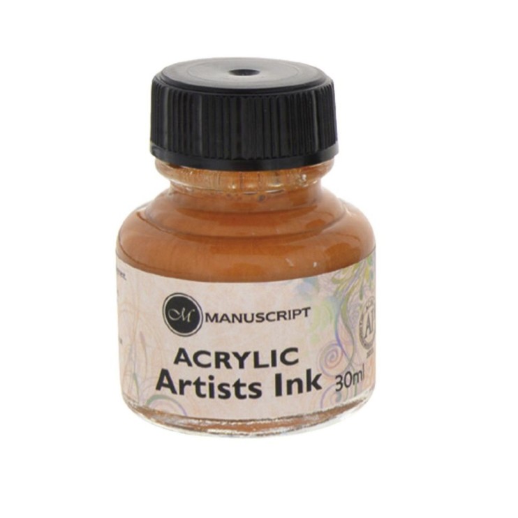 Тушь Manuscript "Acrilic Artist Ink" Золотой /30мл