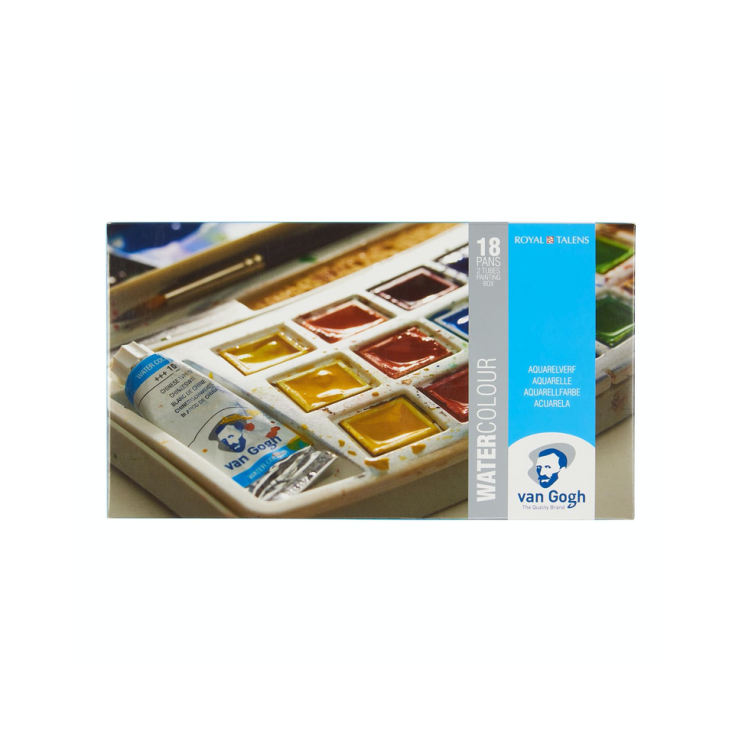 Набор акварельных красок "Van Gogh" 18 кювет в пластиковом пенале