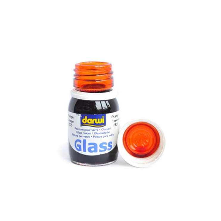 Краска акриловая по стеклу Darwi "Glass" 752 orange (Оранжевая), 30 мл (0700030752)
