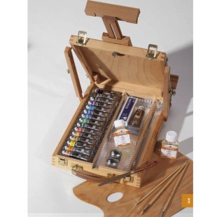 Набор масляных красок Maimeri "Classico" 15 цветов в деревянном этюднике (0399092)