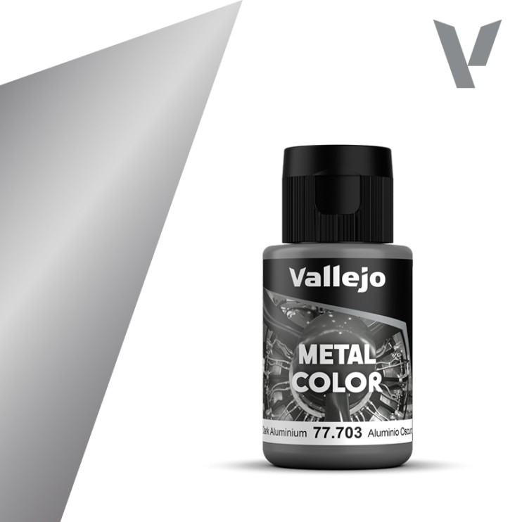 Краска металлик Vallejo "Metal Color" 77.703 Dark Aluminium, 32мл
