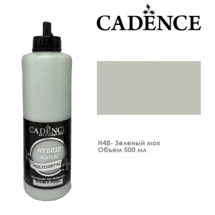 Краска акриловая Cadence "Hybrid" 500мл №H48 зеленый мох