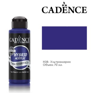 Краска акриловая Cadence "Hybrid" 70мл №H38 ультрамарин