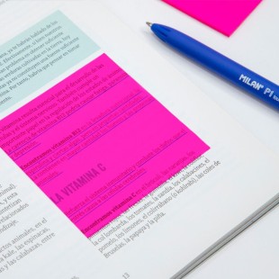 Бумага для заметок прозрачная самоклеящаяся "MILAN" розовая, 76х76мм, 50л