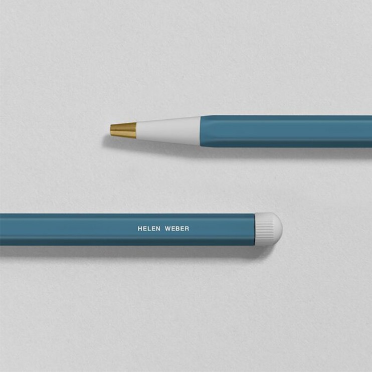 Ручка шариковая Leuchtturm "Drehgriffel Nr.1" чернила синие, корпус синий камень