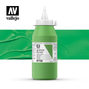 Акриловая краска Vallejo "Studio" #59 Green Light (Зеленый светлый), 1л