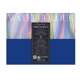 Склейка для акварели Fabriano "Watercolour" 30x40см, 20л, 300гр/м² (Cold pressed)
