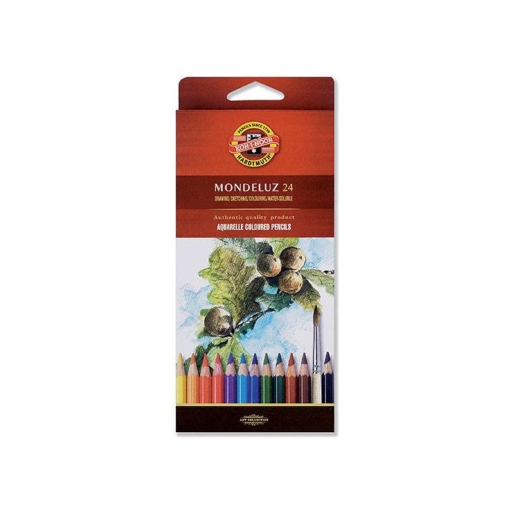 Набор акварельных карандашей Koh-i-noor "MONDELUZ" 24 штуки в картонной упаковке