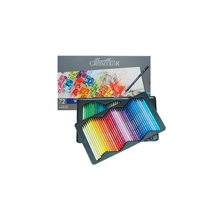 Набор акварельных карандашей Cretacolor "Aqua Monolith" 72 цвета в металлическом пенале