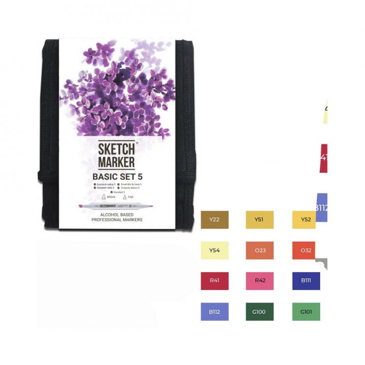 Набор Sketchmarker "Basic 5" 12 маркеров в пенале
