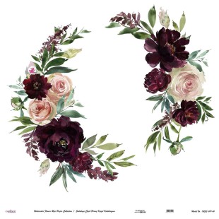 Рисовая декупажная карта Cadence "Watercolor flower" 60х60см, WFC-019