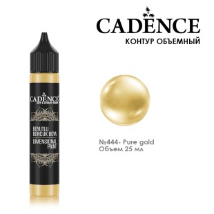 Рельефный контур акриловый Cadence "Dimensional Paint" 25мл, CDP444 чистое золото