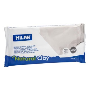 Глина для лепки самозатвердеваемая Milan "Natural Clay" белый, 400г 