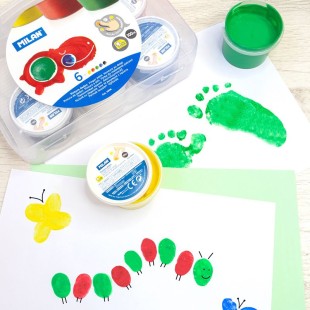 Набор пальчиковых красок "Milan" 6 цветов по 100мл в пенале