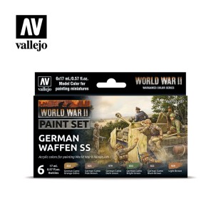 Набор Vallejo Model "WWII German Waffen SS" 70.207, 6 красок по 17 мл
