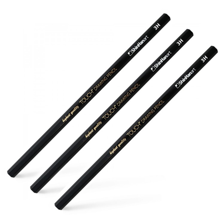 Комплект карандашей графитных TOUCH "Drawing" 3H (3 штуки)