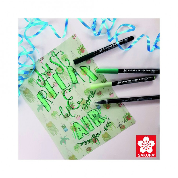 Набор акварельных маркеров Sakura "Koi" 12 цветов