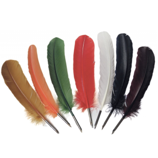 Перо гусиное "Manuscript" белый, 27см