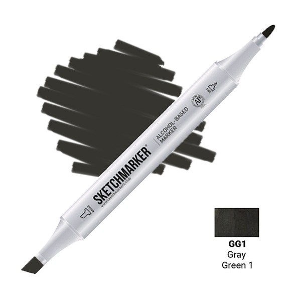 Маркер двусторонний Sketchmarker "Classic" GG1 Серо-зелёный 1