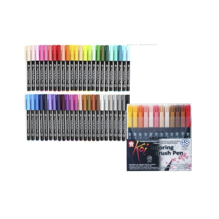 Набор акварельных маркеров Sakura "Koi" 48 цветов