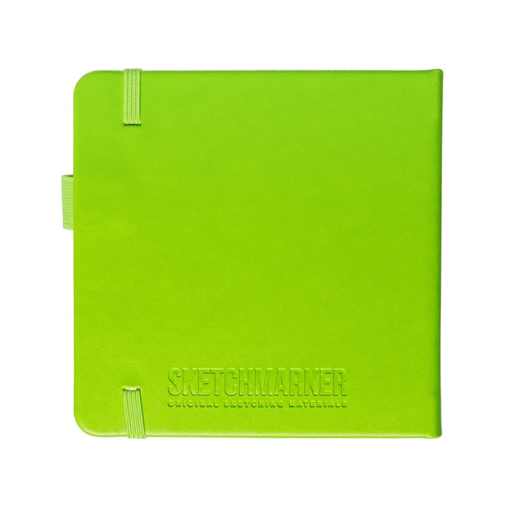 Блокнот для зарисовок Sketchmarker 12x12см, 140г/м2, 80л, твердая обложка Зеленый луг