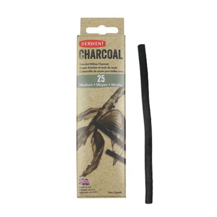 Уголь ивовый Willow Charcoal /средний 4-6мм/ 25 шт.