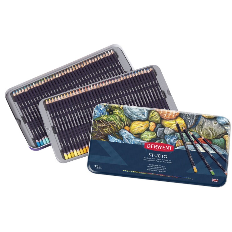 Цветные карандаши Derwent "Studio" 72 цветов в металлической упаковке (32201)