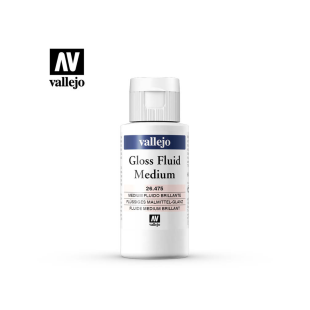 Медиум Vallejo "Gloss Fluid Medium" жидкий глянцевый быстросохнущий с UV