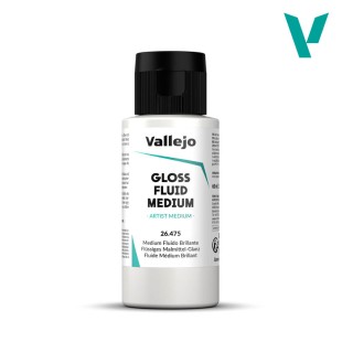 Медиум флюид Vallejo "Gloss Fluid Medium" 26.475 Глянцевый с UV, 60мл