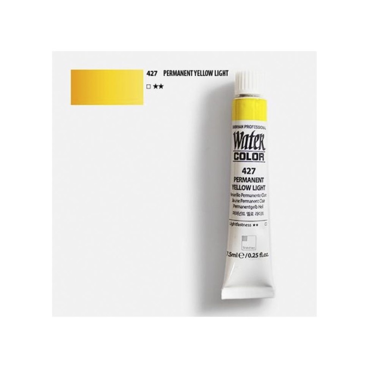 Краска акварельная ShinHan "Water Color Pro" 427 светло-желтый перманентный /12мл